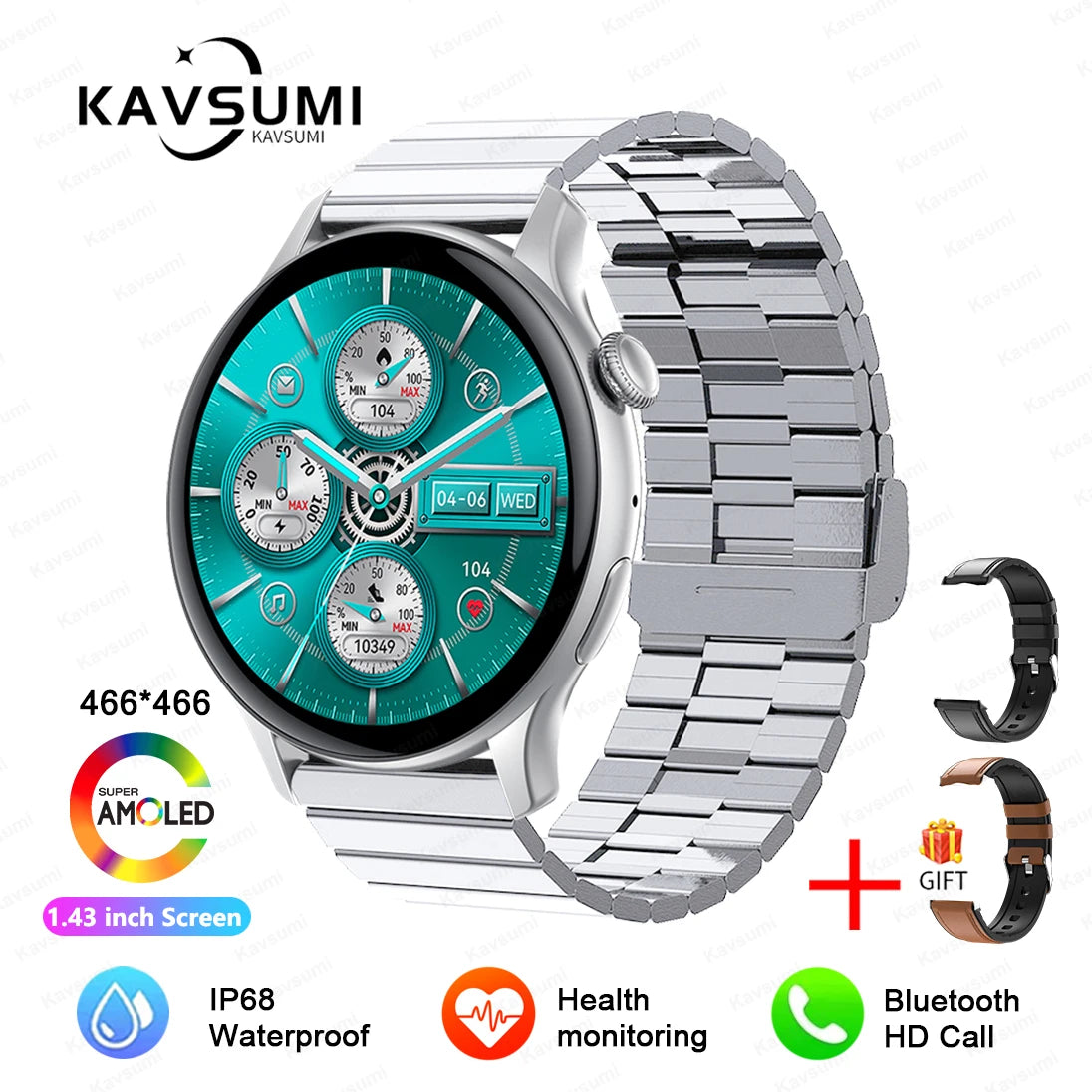 2024 NFC Smartwatch for Women with GPS & Bluetooth