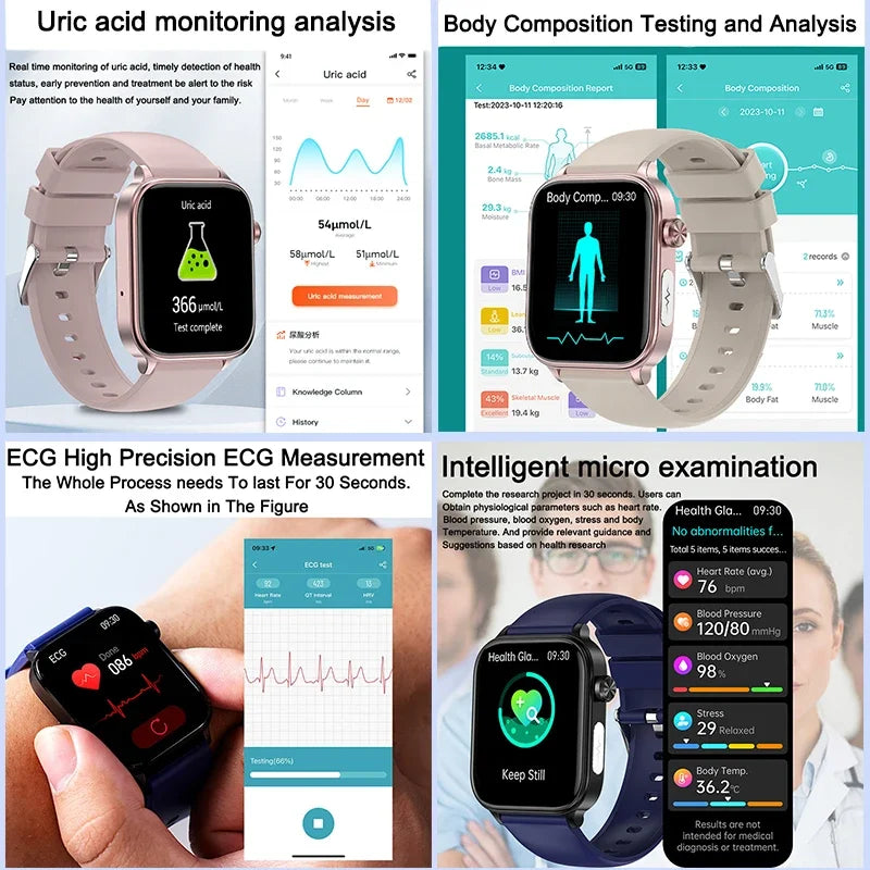 2025 ECG+PPG Smartwatch with Health Monitoring