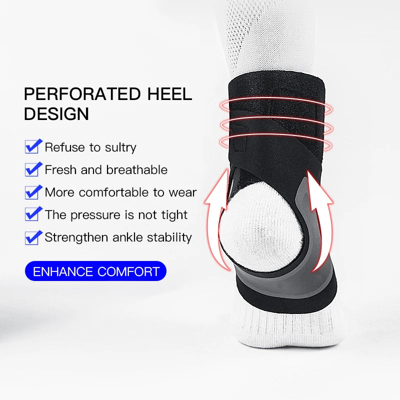 Adjustable Elastic Ankle Support Brace – Breathable Compression Protector