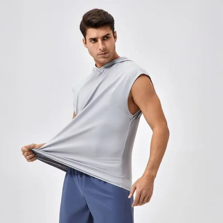 Men’s Quick-Dry Hooded Fitness Tank