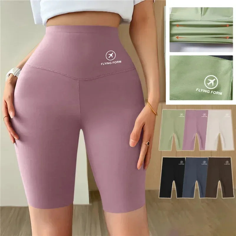 Women’s High Waist Sports Shorts – Gym, Yoga & Fitness Wear (M–XL)