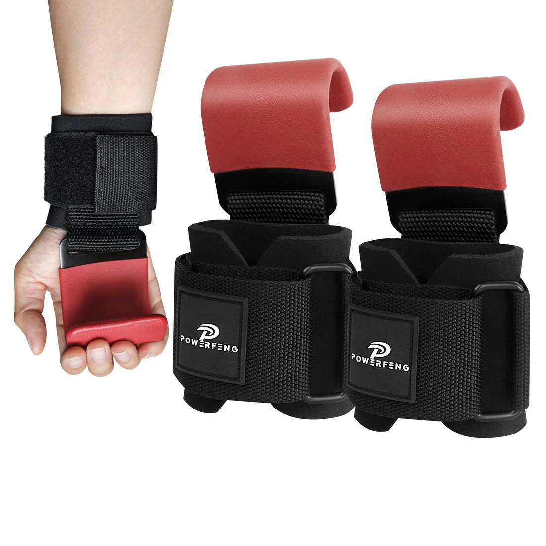 2pcs Lifting Hook Wrist Straps – Heavy-Duty Grip Support