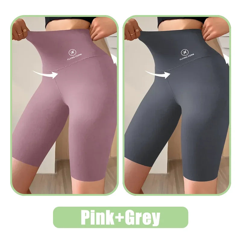 Women’s High Waist Sports Shorts – Gym, Yoga & Fitness Wear (M–XL)