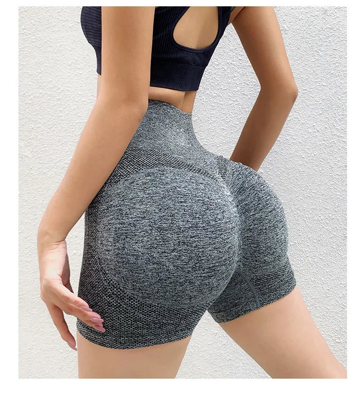 Women’s High Elastic Gym Shorts – Yoga, Fitness & Cycling Wear