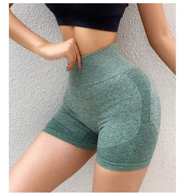 Women’s High Elastic Gym Shorts – Yoga, Fitness & Cycling Wear
