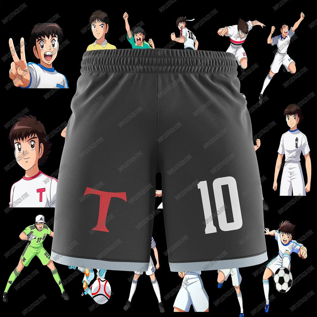 Captain Tsubasa Custom Football Team Beach Pants