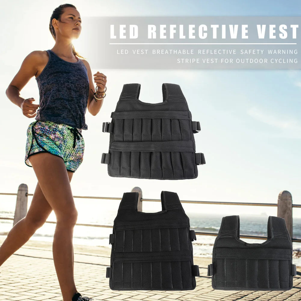 Adjustable Weighted Training Vest – Empty Bag Fitness Jacket 3–35kg