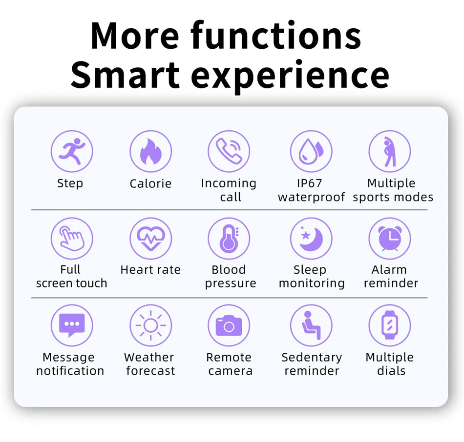 LIGE Smartwatch – Full Touch Bluetooth 5.2 Call & Fitness Tracker (IP67)