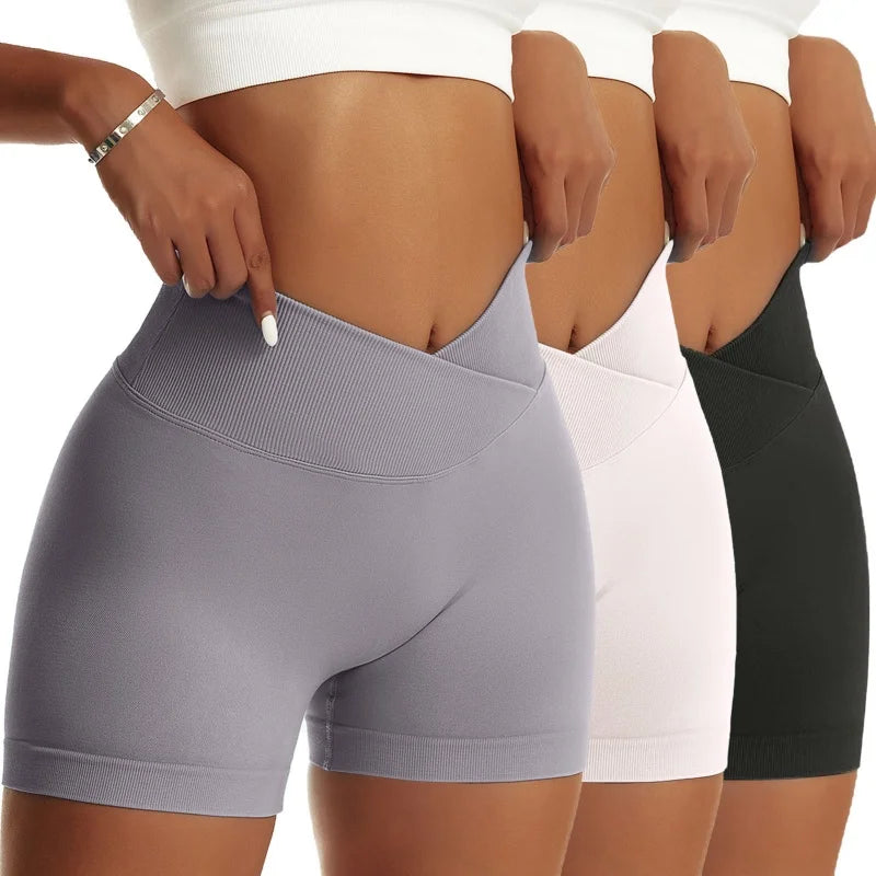 3-Piece Women’s High Waist Peach Hip Sports Set
