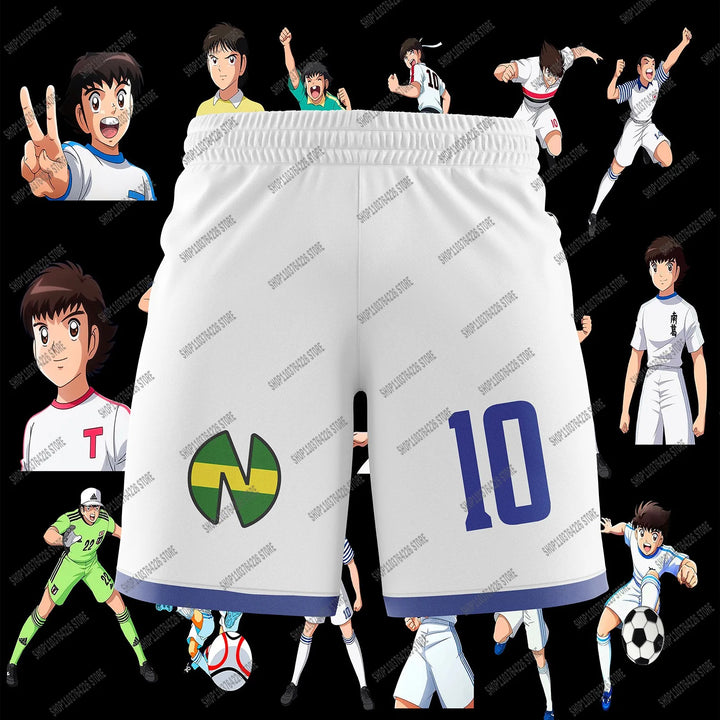 Captain Tsubasa Custom Football Team Beach Pants
