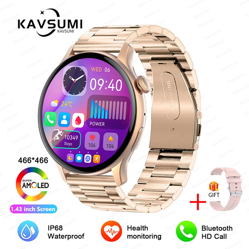 2024 NFC Smartwatch for Women with GPS & Bluetooth