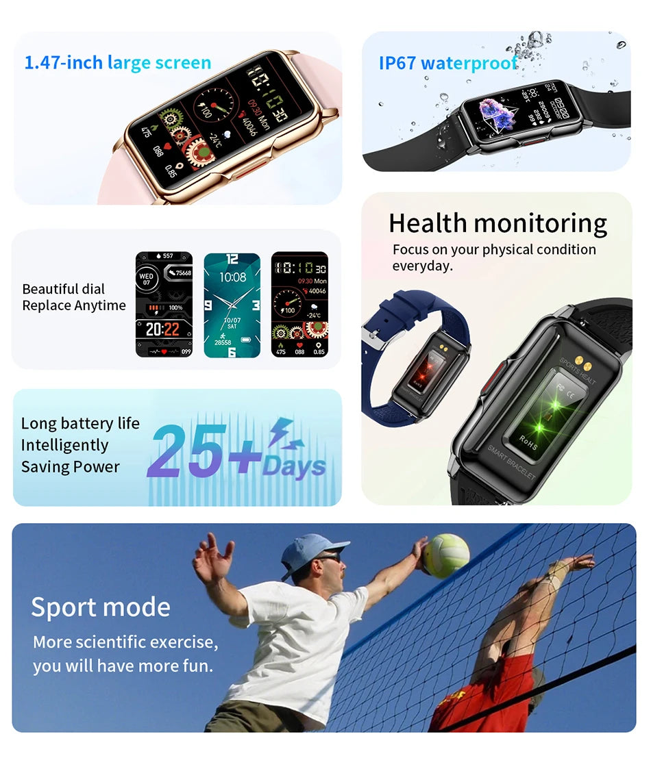 LIGE Women’s Smart Watch – Bluetooth Call & Fitness Tracker