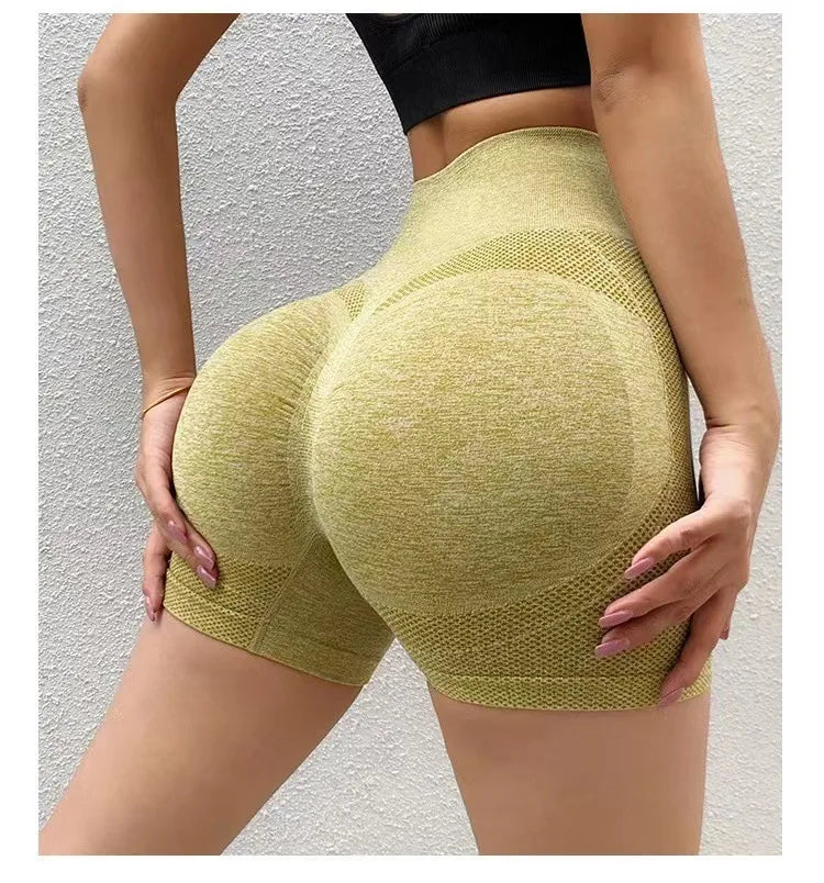 Women’s High Elastic Gym Shorts – Yoga, Fitness & Cycling Wear