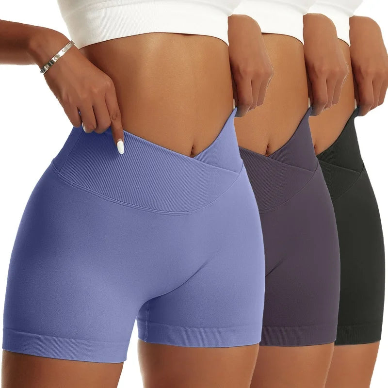 3-Piece Women’s High Waist Peach Hip Sports Set