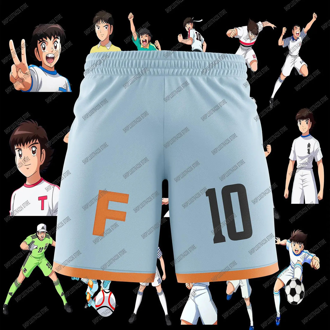 Captain Tsubasa Custom Football Team Beach Pants
