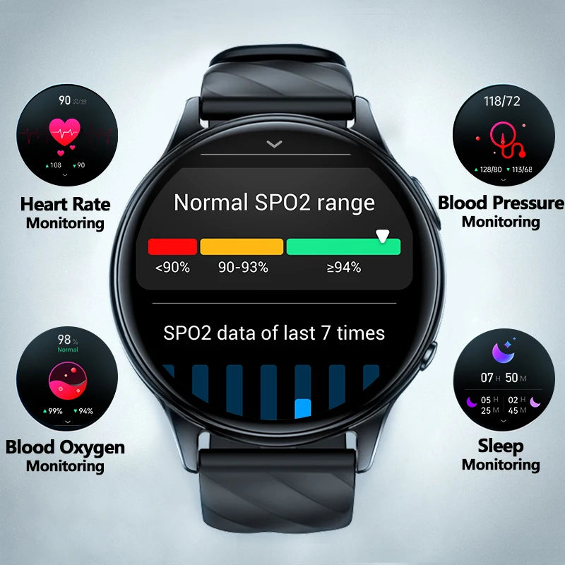 KUMI GW5 1.39" Smartwatch with Liveness Detection