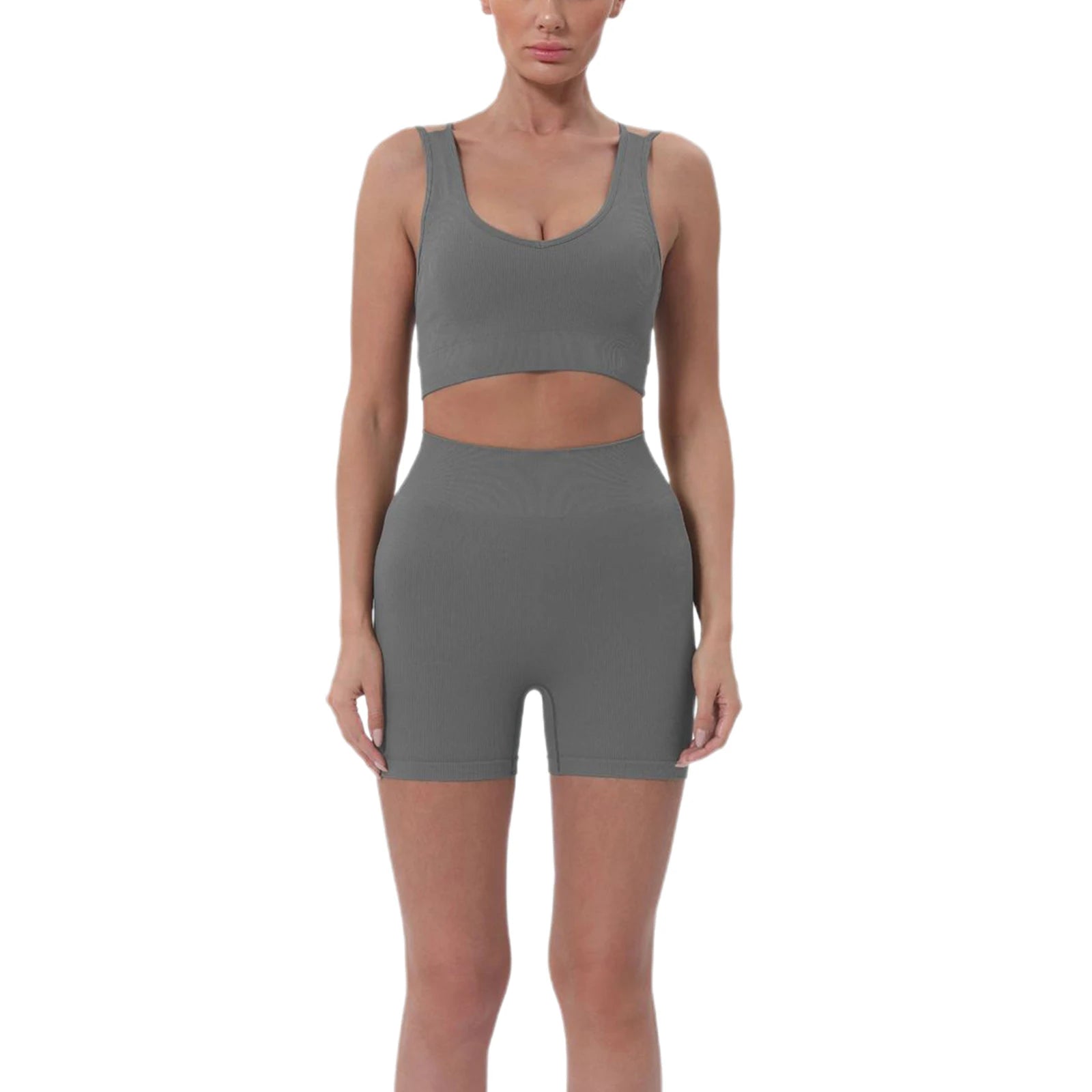 Women’s Summer 2-Piece Crop Top & Shorts Set