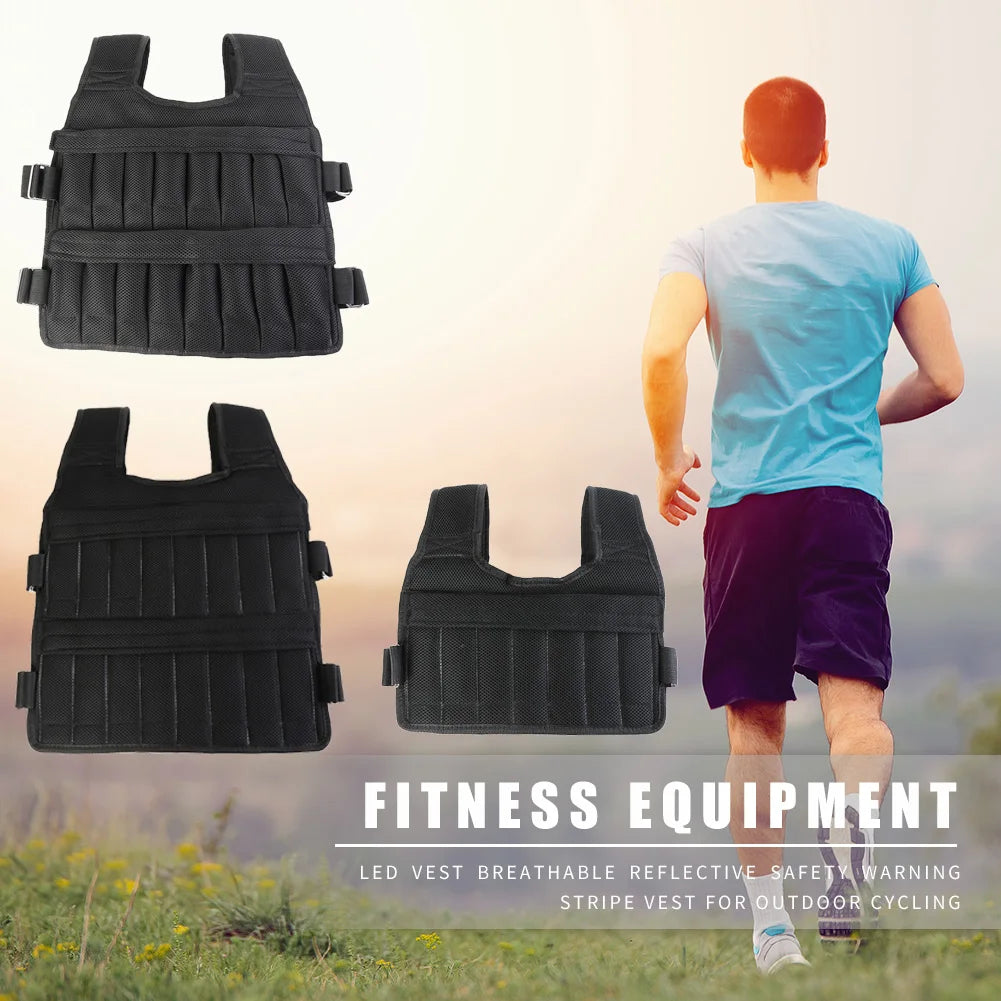 Adjustable Weighted Training Vest – Empty Bag Fitness Jacket 3–35kg
