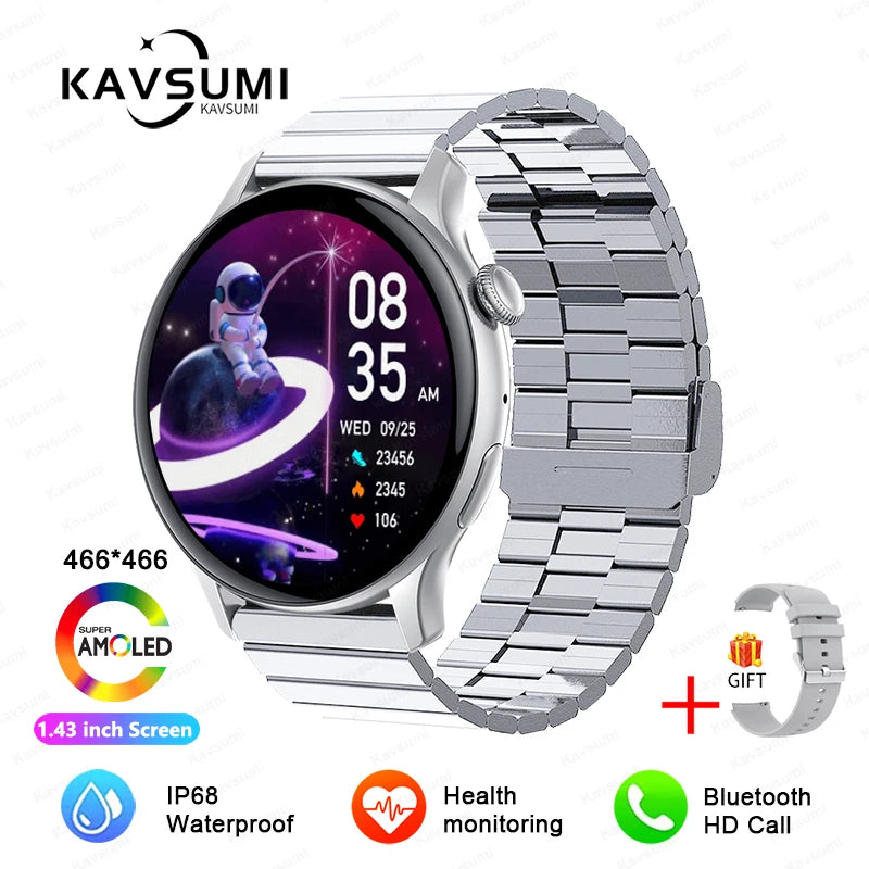 2024 NFC Smartwatch for Women with GPS & Bluetooth
