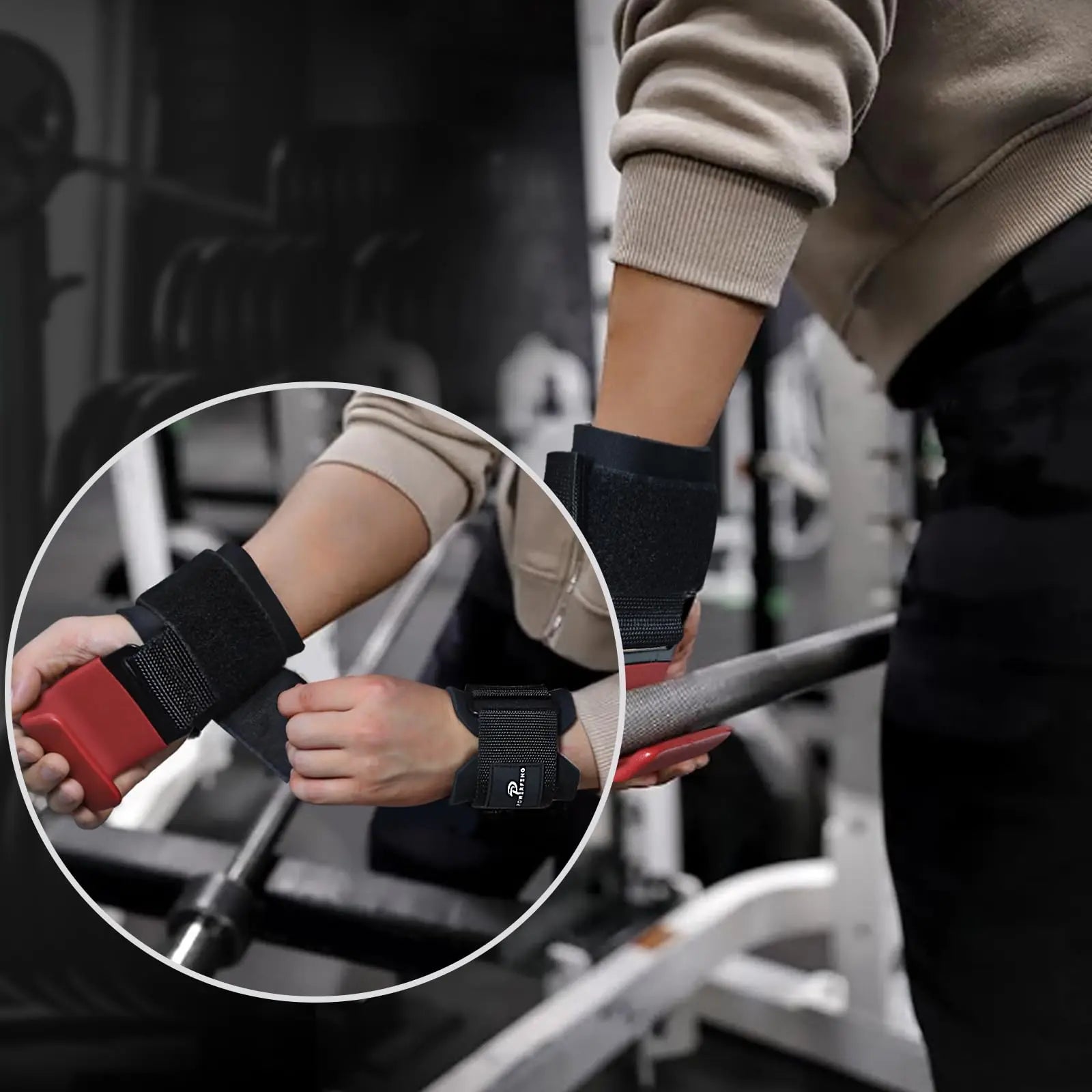 2pcs Lifting Hook Wrist Straps – Heavy-Duty Grip Support