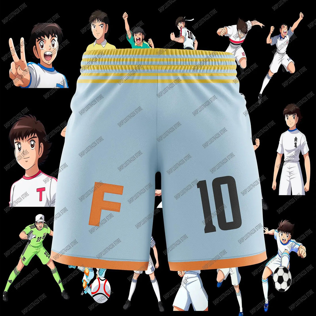 Captain Tsubasa Custom Football Team Beach Pants