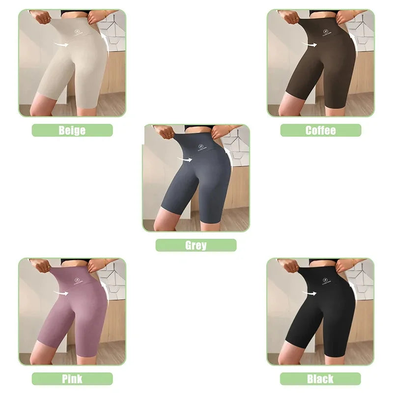 Women’s High Waist Sports Shorts – Gym, Yoga & Fitness Wear (M–XL)
