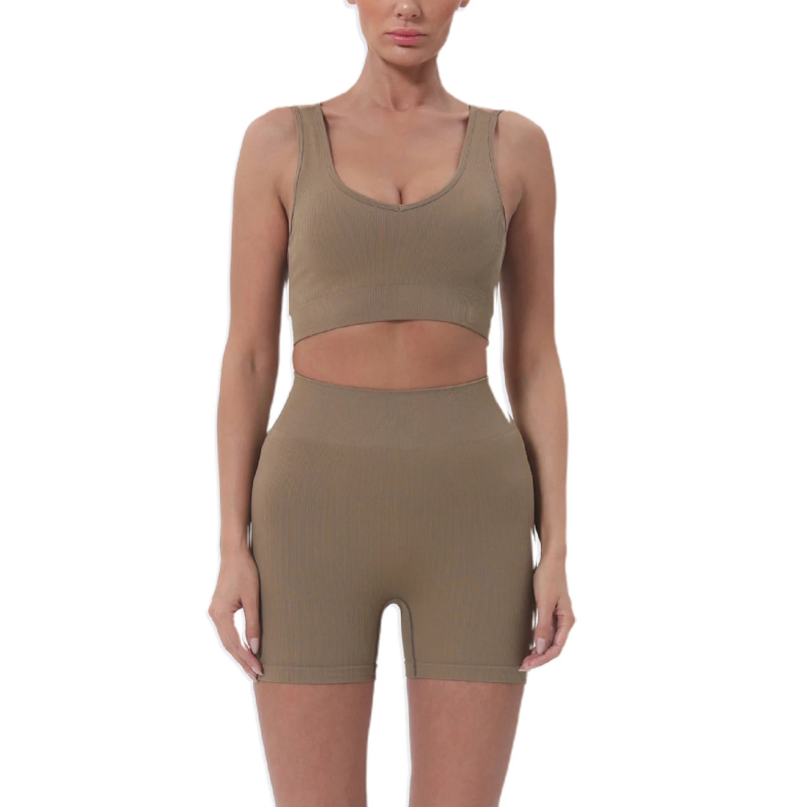 Women’s Summer 2-Piece Crop Top & Shorts Set