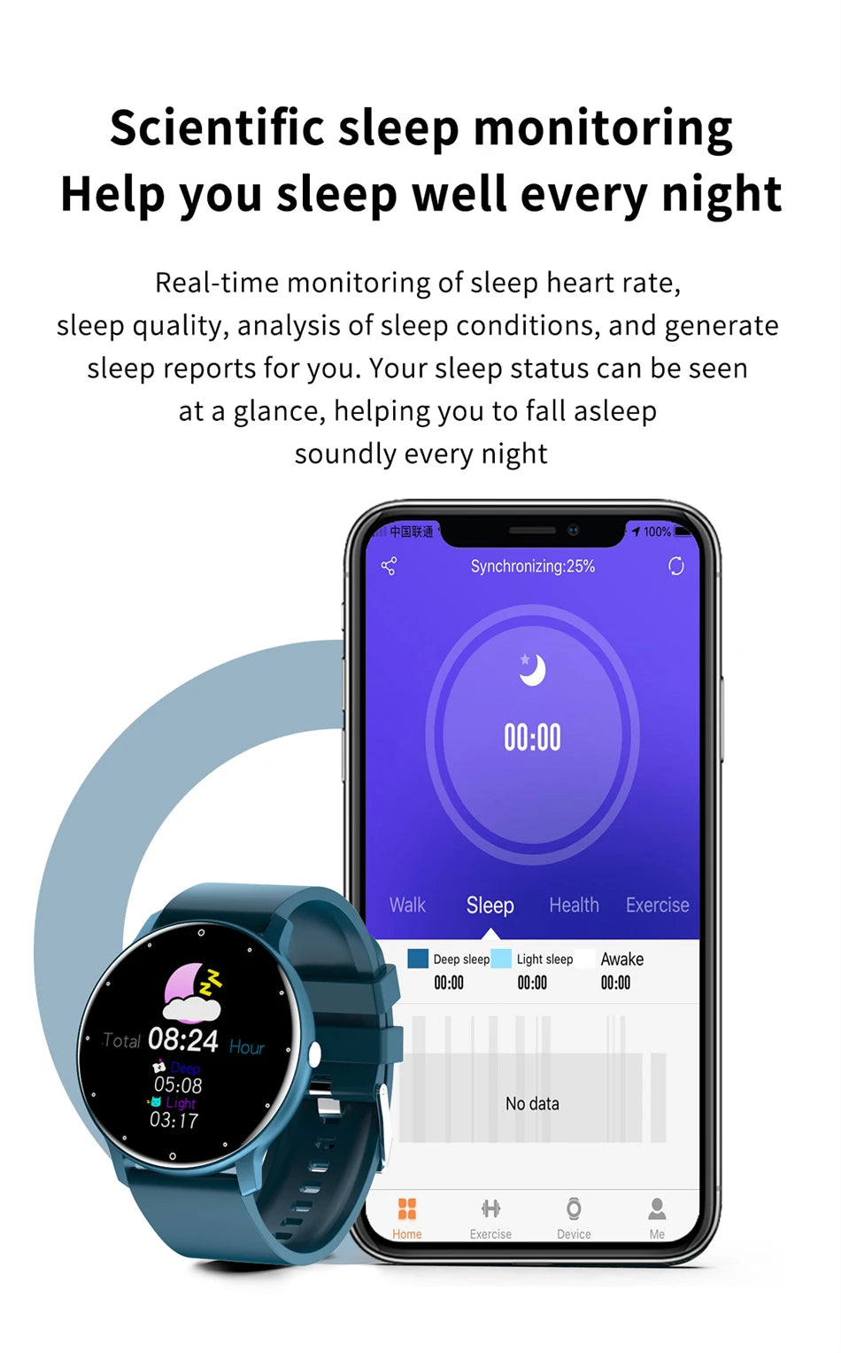 LIGE Smartwatch – Full Touch Bluetooth 5.2 Call & Fitness Tracker (IP67)