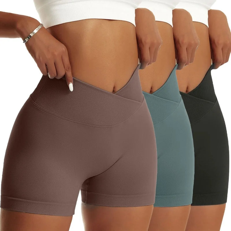 3-Piece Women’s High Waist Peach Hip Sports Set