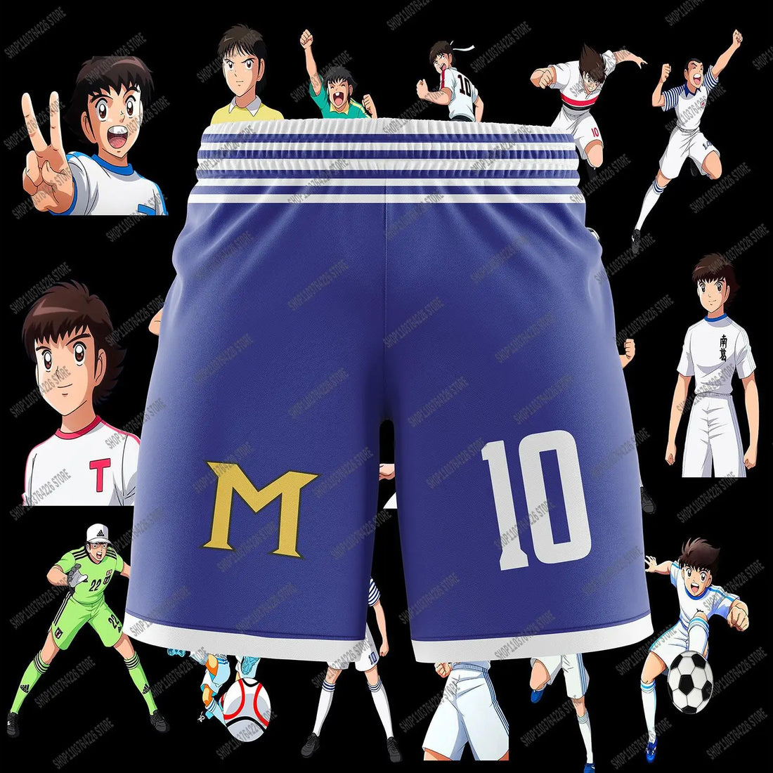 Captain Tsubasa Custom Football Team Beach Pants