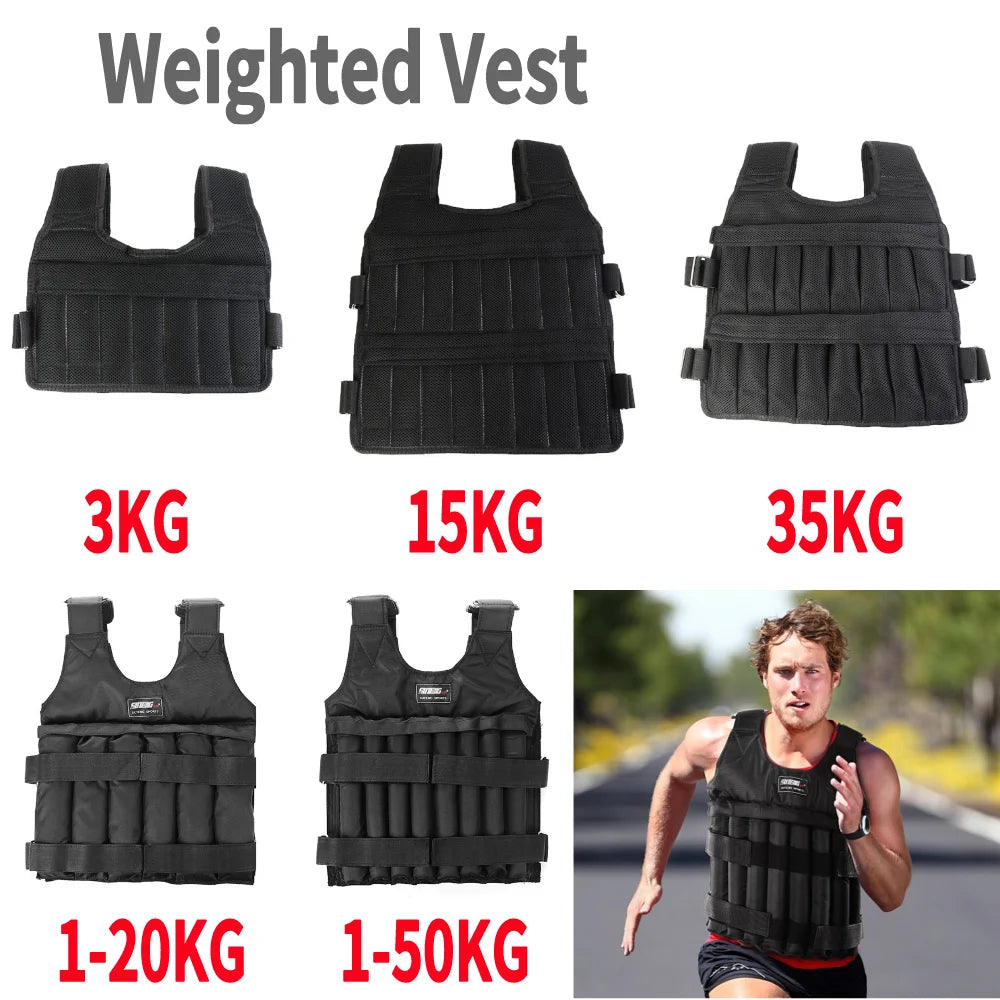 Adjustable Weighted Training Vest – Empty Bag Fitness Jacket 3–35kg