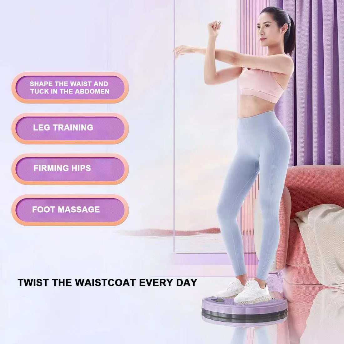 Waist Twisting Balance Disc with Massage