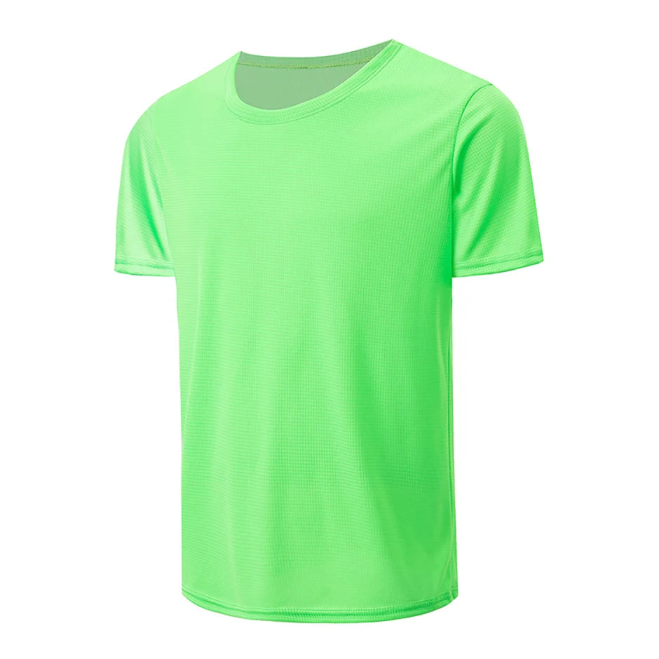 Men’s Waffle Knit Sports T-Shirt – Solid Color Fitness & Running Top (1/5 Pcs)
