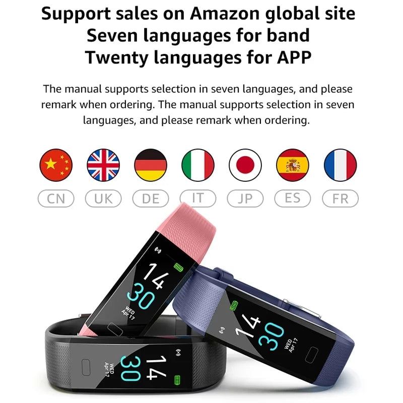 Unisex Smart Sports Wristband with Health Monitor