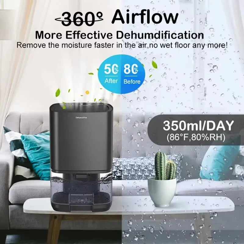 Portable Air Dehumidifier – Quiet Home & Office Moisture Absorber