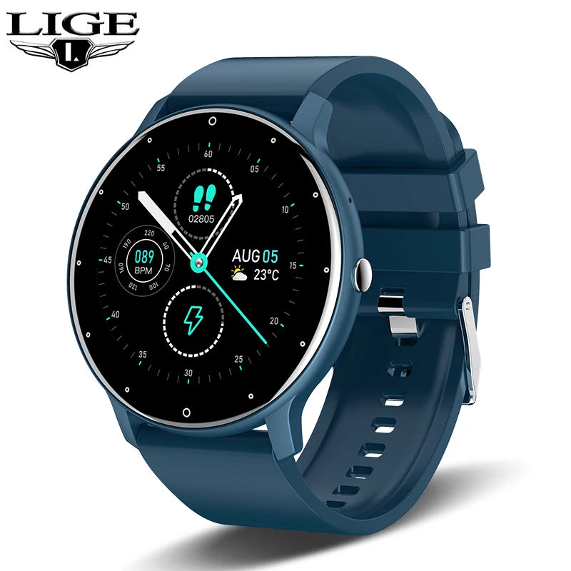 LIGE Smartwatch – Full Touch Bluetooth 5.2 Call & Fitness Tracker (IP67)