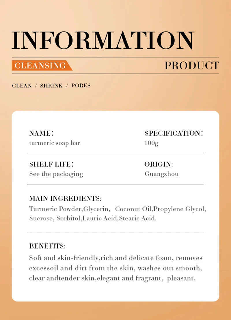 Kojic Acid Dark Spot Remover Soap – Turmeric Natural Face & Body Cleansing Bar