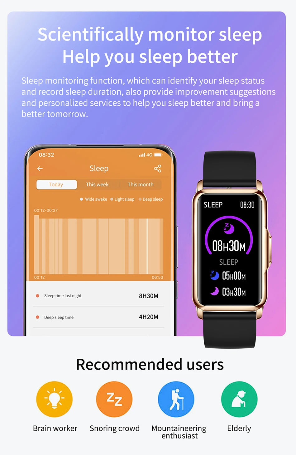 LIGE Women’s Smart Watch – Bluetooth Call & Fitness Tracker