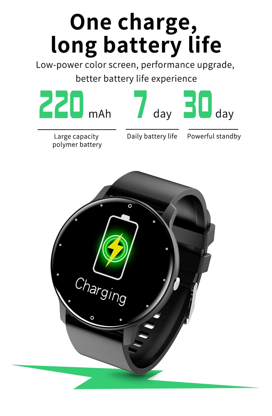 LIGE Smartwatch – Full Touch Bluetooth 5.2 Call & Fitness Tracker (IP67)
