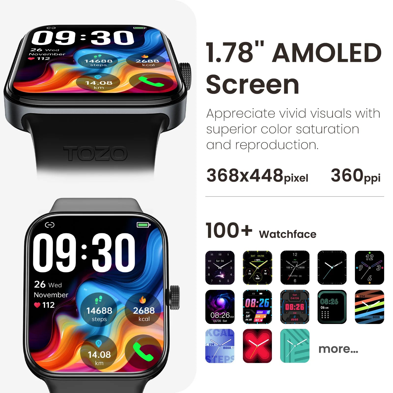 TOZO S4 AcuFit Smartwatch 1.78" AMOLED