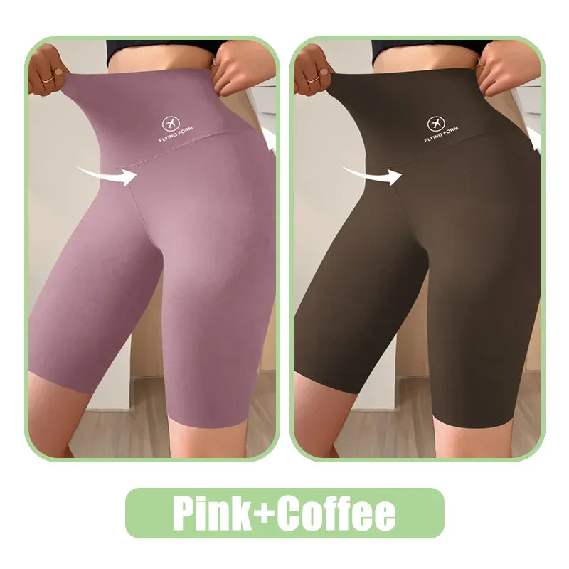 Women’s High Waist Sports Shorts – Gym, Yoga & Fitness Wear (M–XL)