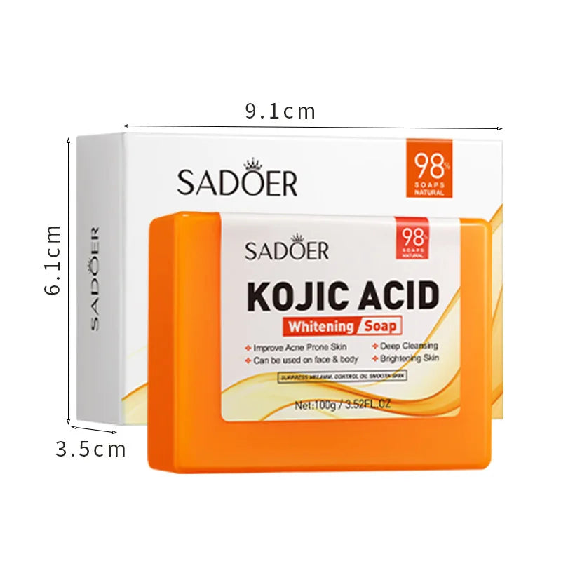 Kojic Acid Dark Spot Remover Soap – Turmeric Natural Face & Body Cleansing Bar