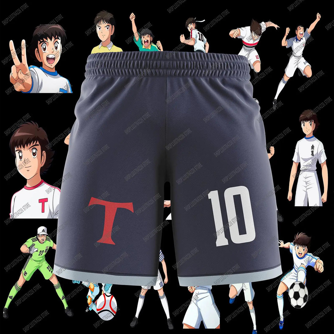 Captain Tsubasa Custom Football Team Beach Pants