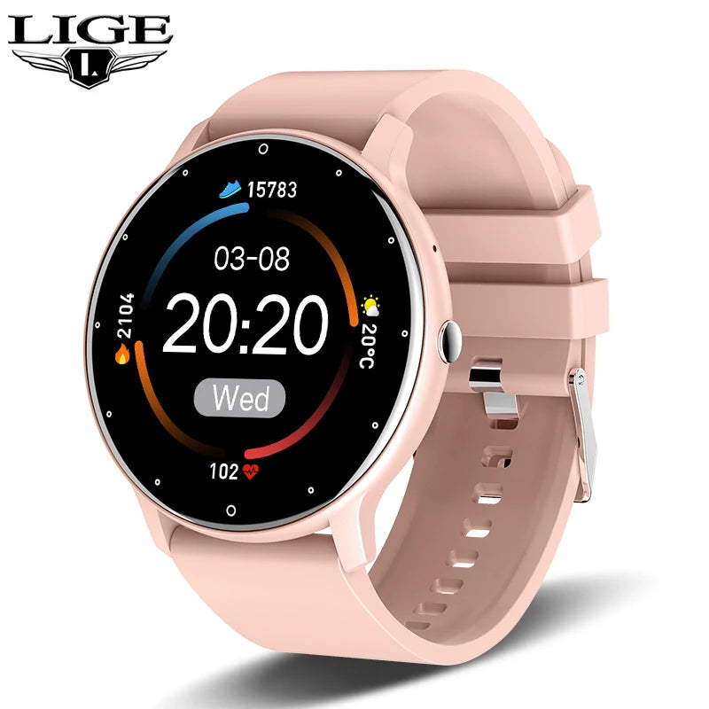 LIGE Smartwatch – Full Touch Bluetooth 5.2 Call & Fitness Tracker (IP67)