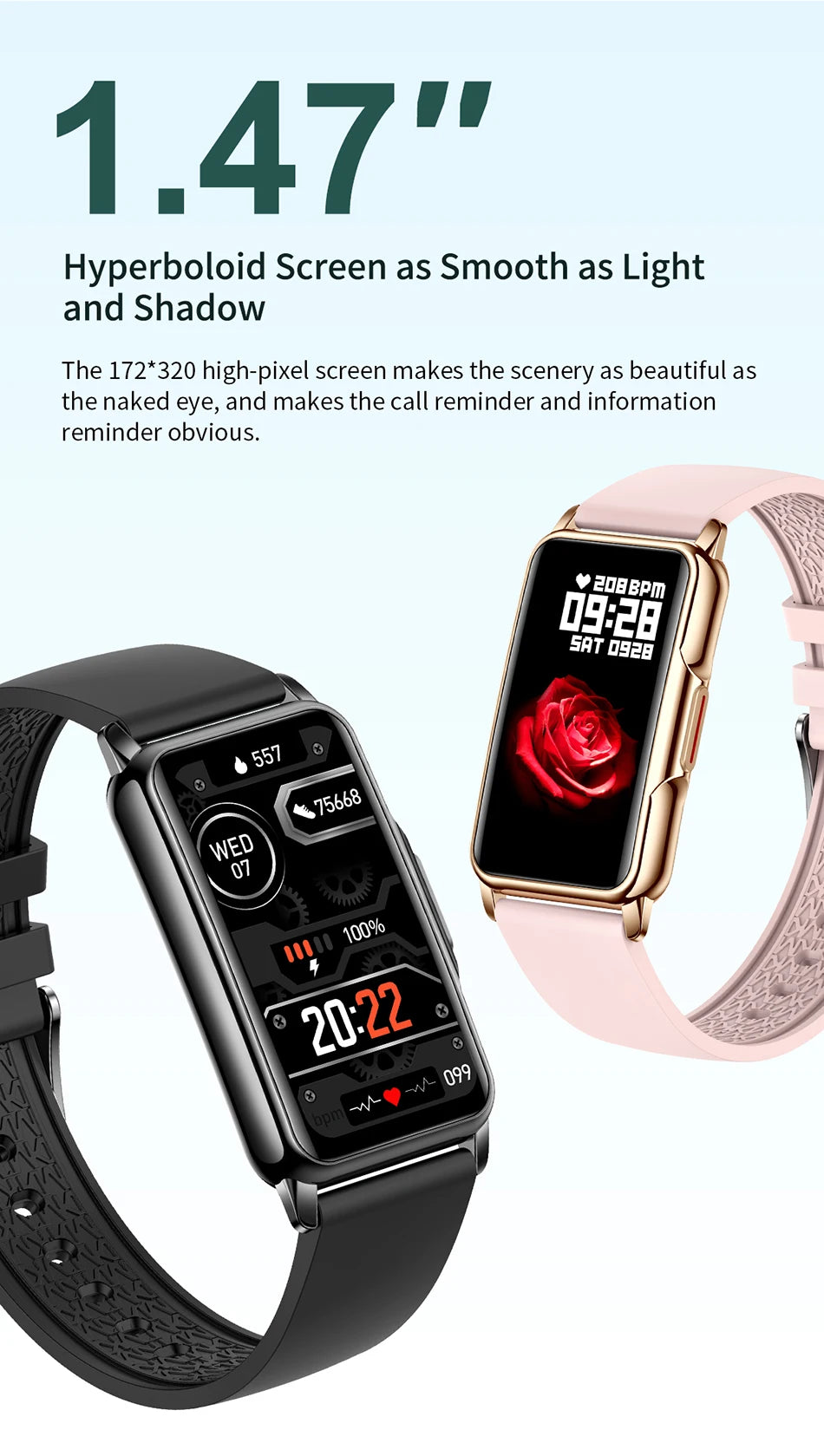 LIGE Women’s Smart Watch – Bluetooth Call & Fitness Tracker