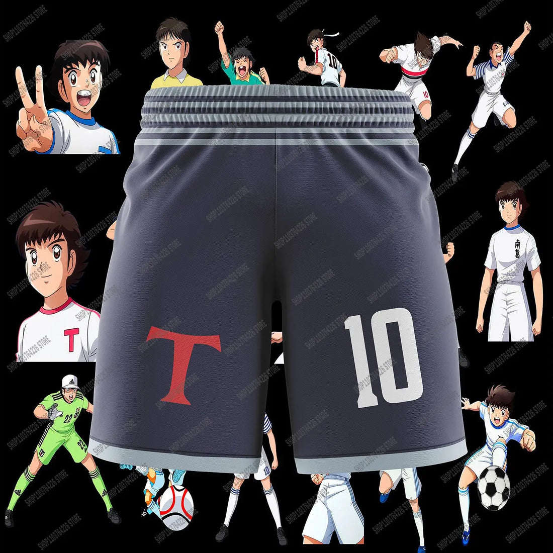 Captain Tsubasa Custom Football Team Beach Pants