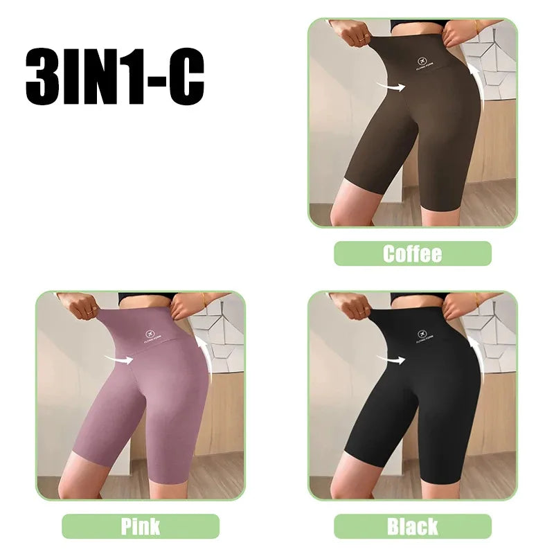 Women’s High Waist Sports Shorts – Gym, Yoga & Fitness Wear (M–XL)