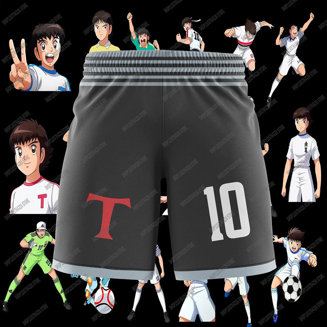 Captain Tsubasa Custom Football Team Beach Pants