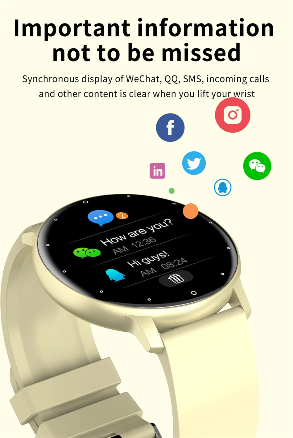 LIGE Smartwatch – Full Touch Bluetooth 5.2 Call & Fitness Tracker (IP67)