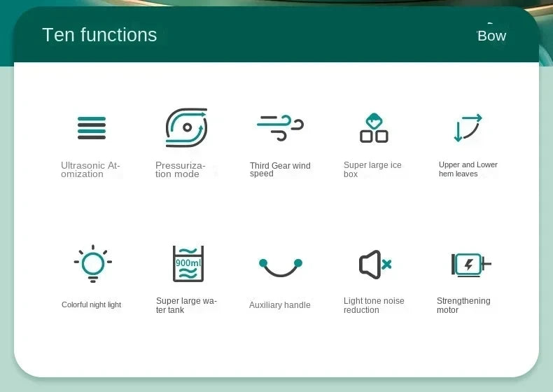 Portable Desktop Air Cooler Fan – Dual Spray & Night Light